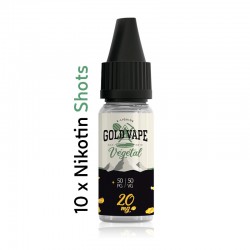 Nikotin Shot pflanzlichen Ursprungs Gold Vape 20 mg – 10er Pack